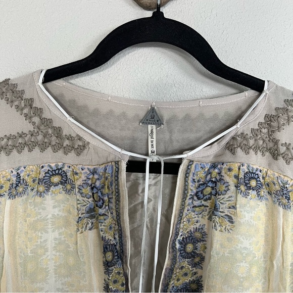 Free People New Romantics Gardenia Fog Maxi Dress Stone Bohemian Casual Women’s - Picture 11 of 15